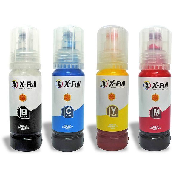 KIT 4 CORES TINTA CORANTE ULTRA PARA EPSON | L504 / 544 |- 70ML